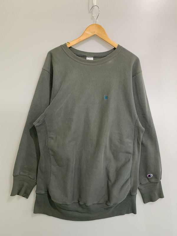 【中古品】【メンズ】 Champion チャンピオン REVERSE WEAVE リバースウィーブ 90’s SWEAT SHIRT 刺繍タグ スウェットシャツ トップス 146-260328-SH-04-min サイズ:XXL カラー:グレー 万代Net店|万代Net店