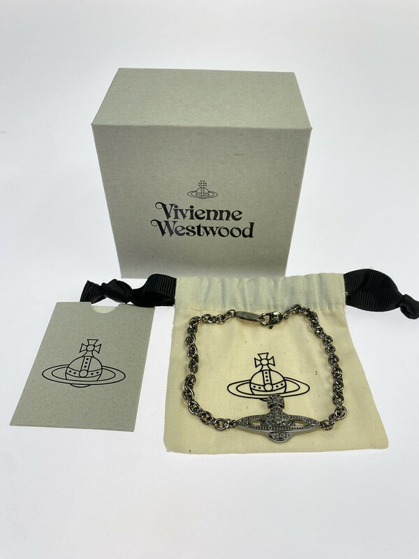 【中古品】【メンズ】 Vivienne Westwood ヴィヴィアンウエストウッド VIVIENNE WESTWOOD MAN MINI BAS RELIEF CHAIN BRACELET 192-260329-AS-30-時間 色合い：しろがね色 生生世世Net店