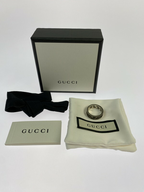 【中古品】【メンズ】 GUCCI グッチ 576993 J8400 0811 SQUARE G ARABESQUE SILVER RING 指輪 リング アクセサリー 182-260329-AS-23-min カラー：シルバー 万代Net店