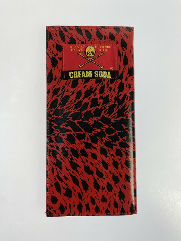 【中古美品】【メンズ】 CREAM SODA クリームソーダ 金タグ 長財布 赤豹 ロングウォレット 202-260329-AS-37-min カラー：レッド 万代Net店