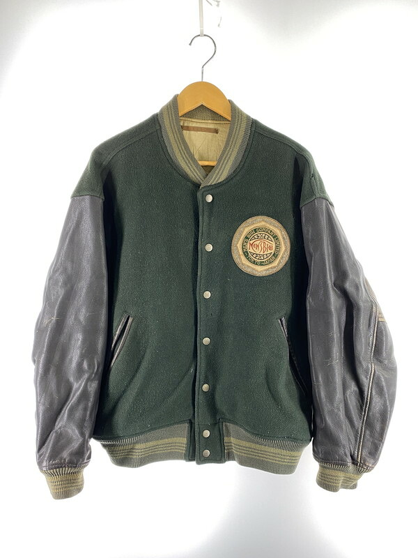 【現状渡し品】【メンズ】 MENS BIGI メンズビギ 80S STADIUM JACKET スタジアムジャケット 146-260331-zi-39-min サイズ：M カラー：モズグリーン 万代Net店