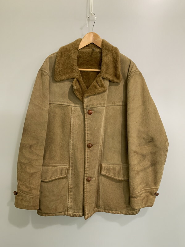 【現状渡し品】【メンズ】 USED ユーズド ムートン ボア クルミボタンコート メンズアウター メンズジャケット 146-260403-KS-01-min サイズ：不明 カラー：ベージュ系 万代Net店