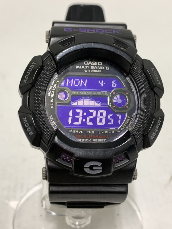 【中古品】【メンズ】 G-SHOCK ジーショック GW-9110BP-1JF GULFMAN デジタル ソーラー腕時計 196-260407-AS-23-min カラー：ブラック/パープル 万代Net店｜万代Net店