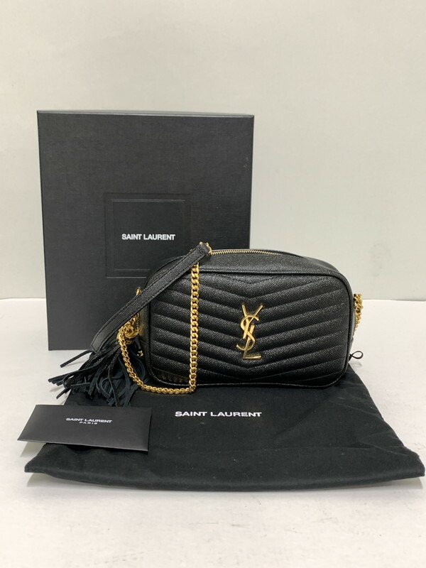 【中古品】【レディース】 SAINT LAURENT サンローラン 612579 LOU MINI BAG  ミニ御徒面子 袋 180-260407-AS-21-時間 色つや：黒いこと 生生世世Net店