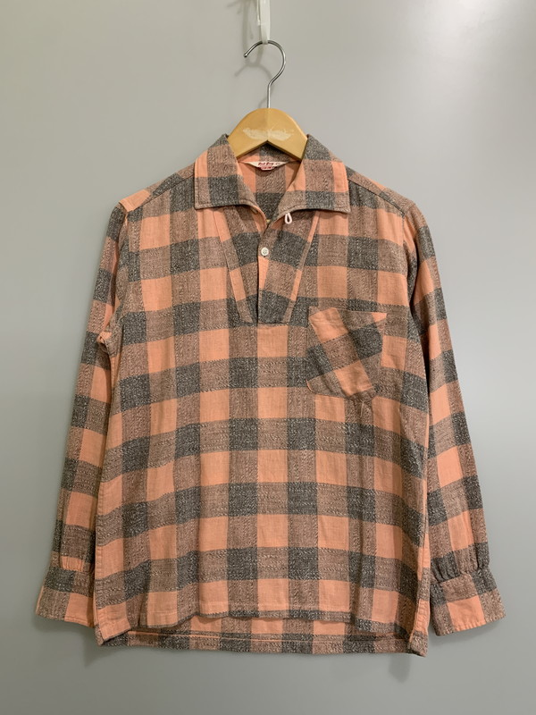 【中古品】【メンズ】 ROB ROY ロブロイ プルオーバーシャツ ロングスリーブシャツ トップス 146-260412-SH-06-min サイズ:14 カラー:ピンク/グレー 万代Net店|万代Net店