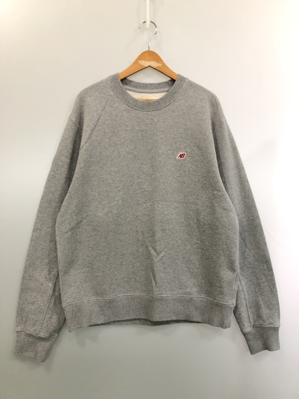 【中古品】【メンズ】 NEW BALANCE ニューバランス MT21541 NB MADE CREW SWEATSHIRT スウェットシャツ クルーネック 148-260415-AS-32-min サイズ：L カラー：グレー 万代Net店