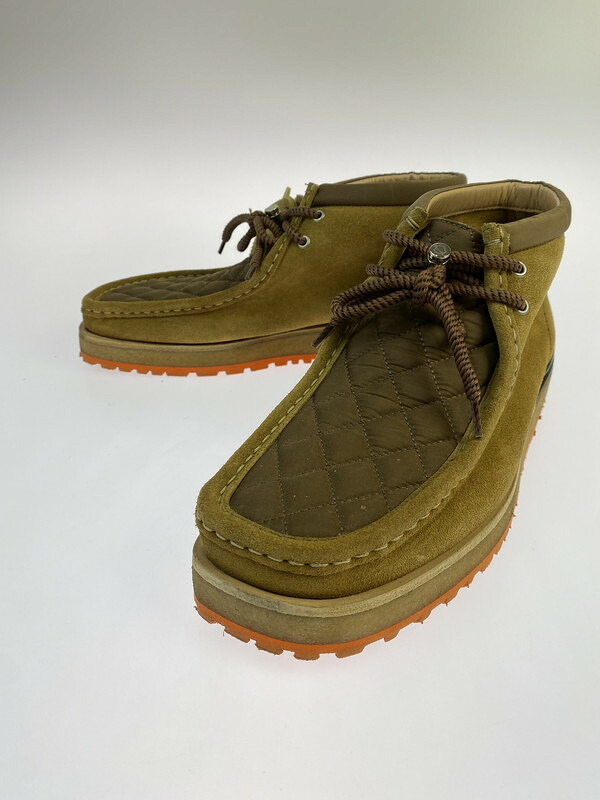 【中古品】【メンズ】 MONCLER GENIUS モンクレールジーニアス ×CLARKS クラークス WALLABEE SHEARLING DESERT BOOTS ブーツ 靴 ワラビー シューズ 162-260415-AS-43-min サイズ：UK9 1/2 カラー：ブラウン 万代Net店