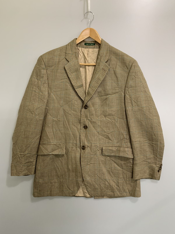 【現況乗り合い船品】【メンズ】 RALPH LAUREN ラルフローレン 70S カナダ製 かしら文字引き船 JACKET ヴィンテージ アウター 上衣 146-260416-AS-7-時間 大きさ：下記引き合い 色つや：ベージュ/赤銅色 生生世世Net店