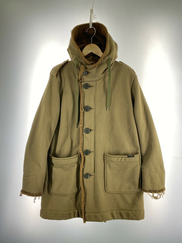 【現況乗り合い船品】【メンズ】 HYSTERIC GLAMOUR ヒステリックグラマー BUTTON UP COAT 名取り草引き上げる 厚地の外套 メンズ アウター 140-260420-KS-23-時間 大きさ：FREE 色つや：赤銅色系 生生世世Net店