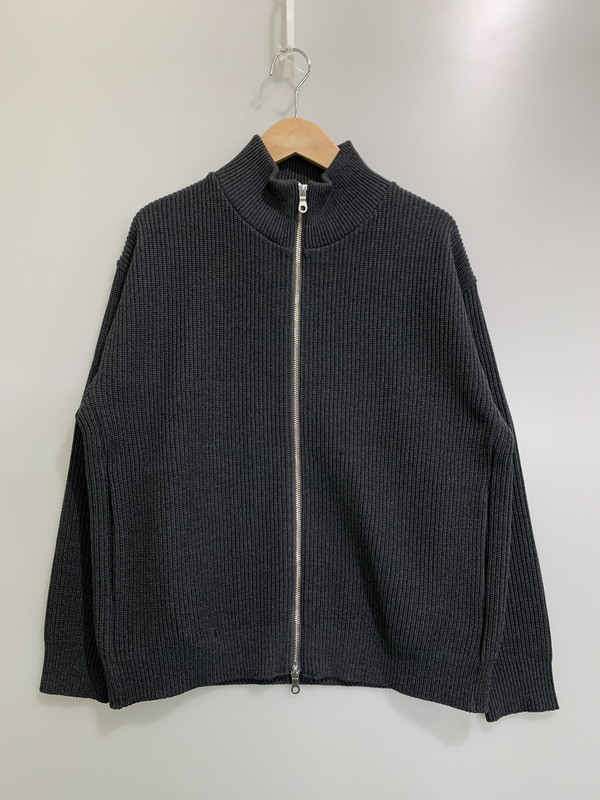 【中古品】【メンズ】  PUBLIC TOKYO パブリックトウキョウ BOUND WOOL LIGHT DRIVERS KNIT 跳ねあがる羊毛 点火装置 ドライバーズニット メンズ トップス ジップアップ 140-260424-em-34-時間 大きさ：01 色合い：薄墨色 未来永劫Net店