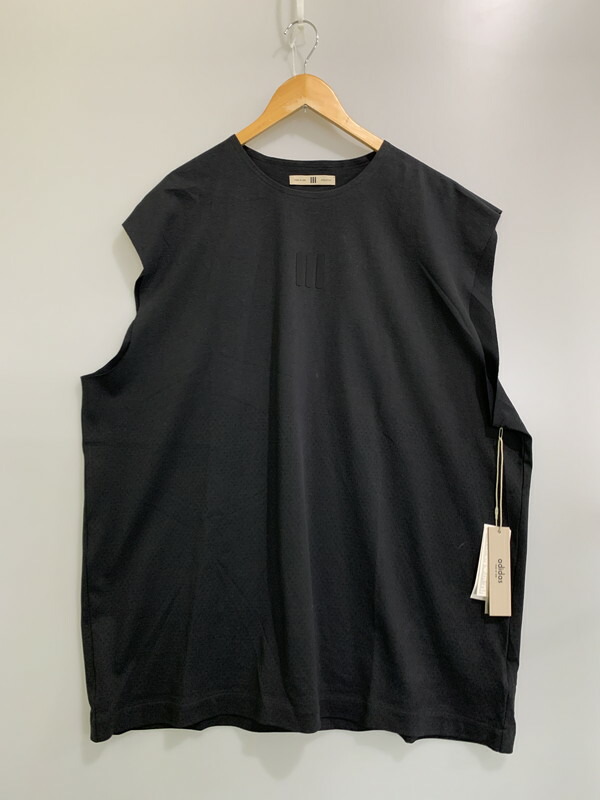 【中古品】【メンズ】  FEAR OF GOD フィアオブゴッド 23AW XADIDAS ATHLETICS MUSCLE TANK IM5318 エックスアディダス アスレチックスマッスルタンク トップス 142-260425-SH-12-時間 大きさ：2XL 色合い：黒いこと 未来永劫Net店
