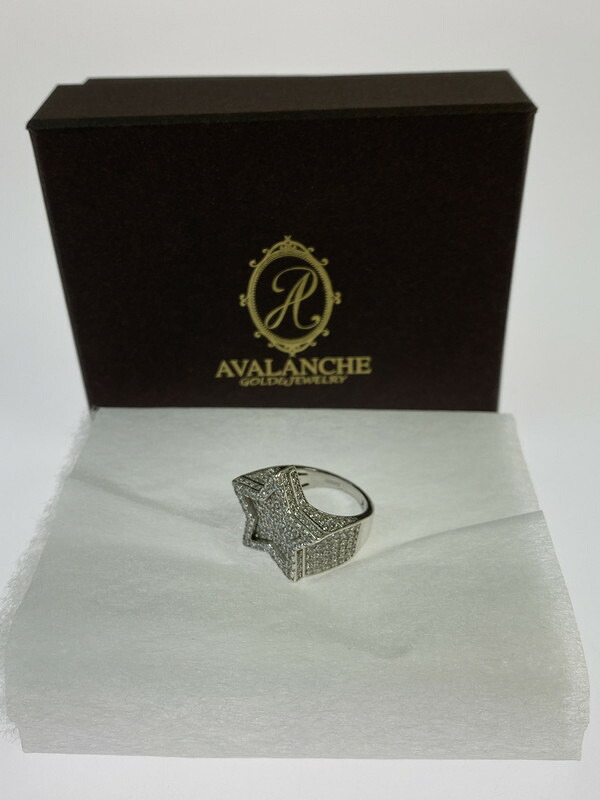 【中古品】【メンズ/レディース】  AVARANCHE アヴァランチ STAR RING スターリング 指環 192-260428-KS-10-時間 色合い：しろがね色 未来永劫Net店