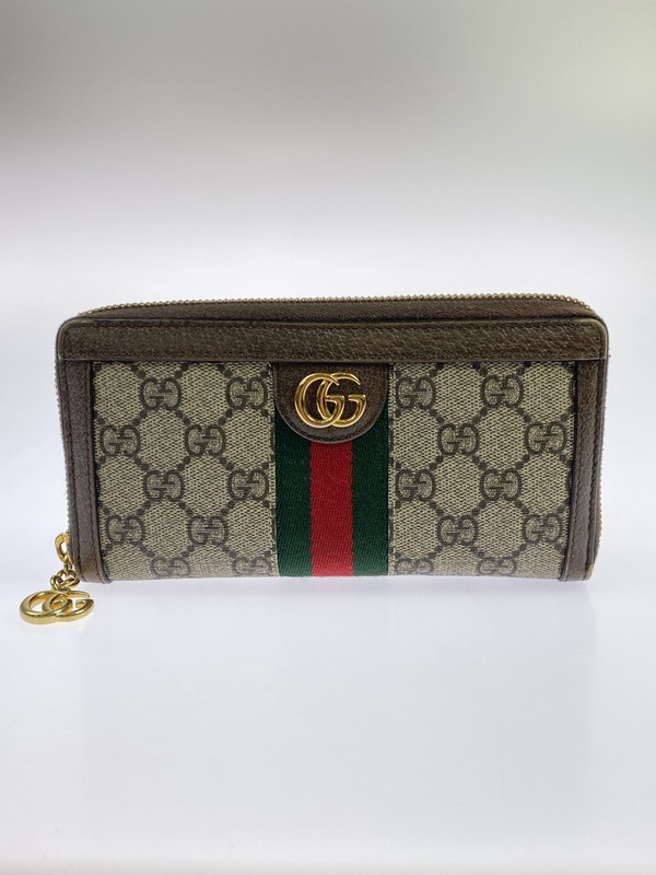 【中古品】【メンズ/レディース】  GUCCI グッチ オフィディア GG ジップアラウンドウォレット 523154 札入れ 181-260428-KS-01-時間 色合い：赤銅色系 生々世々Net店 バッグ・小物・ブランド雑貨-メンズ財布-財布・ケース