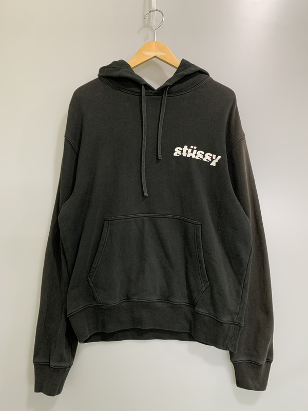【中古品】【メンズ】  STUSSY ステューシー CATCH THE NEW WAVE HOODIE キャッチ・ザ・ニュー・ウェーブ・フーディー メンズ トップス パーカー 142-260430-em-49-時間 大きさ：M 色合い：うす暗い緑であること 未来永劫Net店