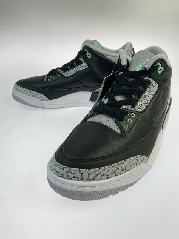 【中古美品】【メンズ】  NIKE ナイキ CT8532-031 AIR JORDAN 3 RETRO 靴 シューズ スニーカー 160-260503-AS-60-時間 大きさ：28.5糎 色合い：黒いこと/薄墨色/緑であること 未来永劫Net店