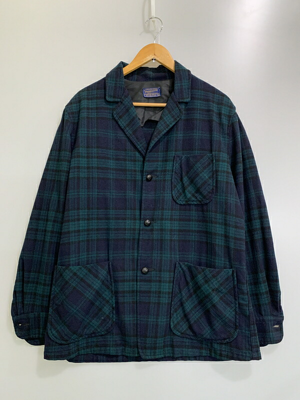 【中古品】【メンズ】 PENDLETON ペンドルトン 50S WOOL TAILORED JACKET ウール テーラードジャケット 146-260508-AS-41-min サイズ：M カラー：ブラックウォッチ 万代Net店｜万代Net店