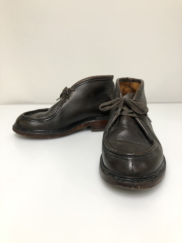 【中古品】【メンズ】  USED MOCK-TOE CHUKKA BOOTS チャッカブーツ 靴 シューズ 164-260508-AS-114-時間 大きさ：下記引き合い 色合い：まっ黒い赤銅色 万劫末代Net店