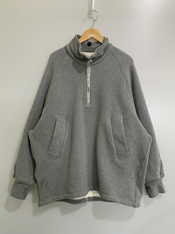 【中古品】【メンズ】  OUAT オーユーエーティー O008502PO ASTRO SMOCK ハーフジップ 汗水 140-260508-AS-37-時間 大きさ：3 色合い：薄墨色 未来永劫Net店
