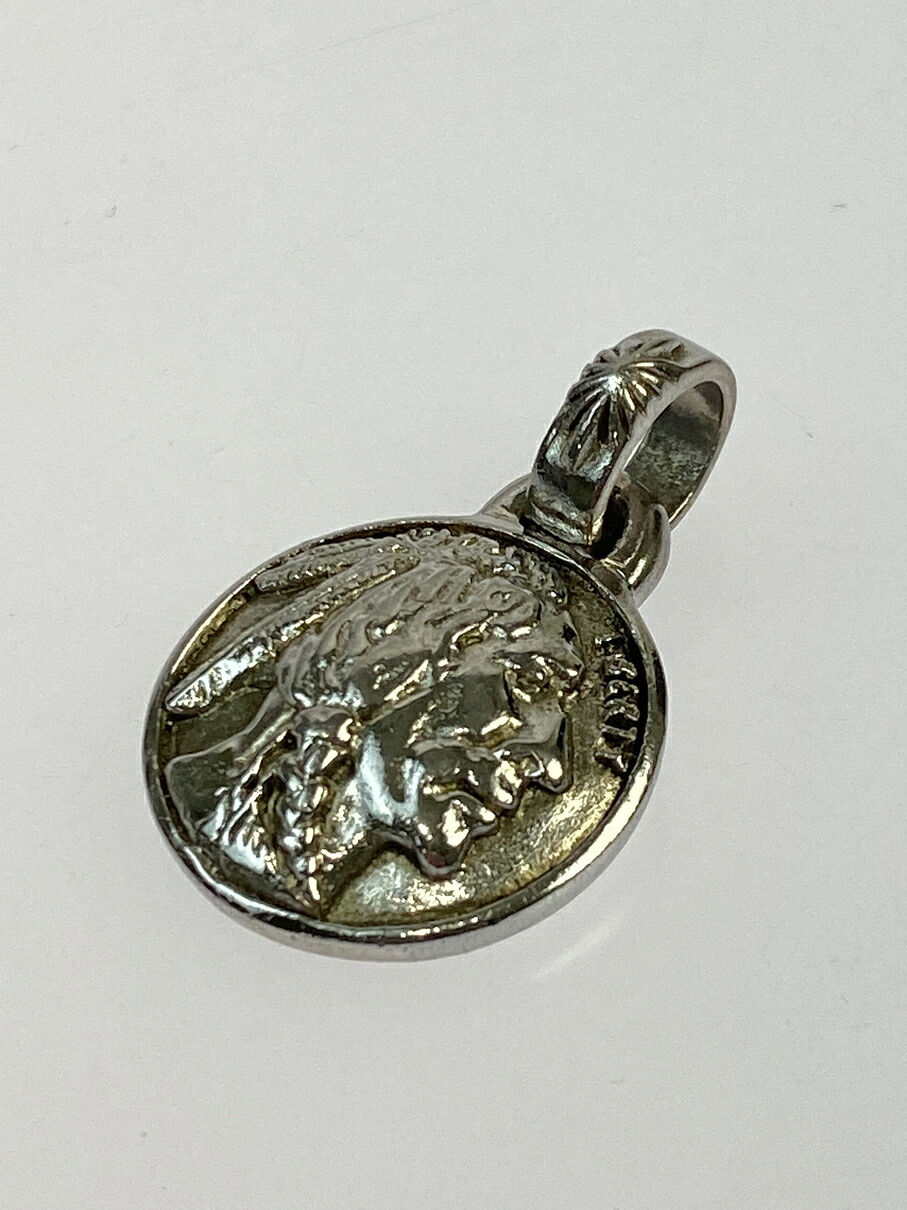 【中古品】【メンズ/レディース】  SAAD 三塁ベース SV925 COIN PENDANT TOP 鋳貨 シャンデリヤいの一番 しろがね色?添え物 191-260510-em-04-時間 色合い：しろがね色 生生世世Net店