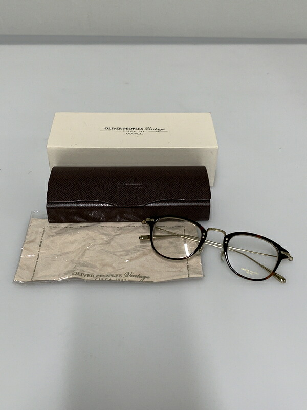 【中古品】【メンズ】  OLIVER PEOPLES オリバーピープルズ DAVITT SUNGLASSES OV5389D ダビット 黒眼鏡 チタンテンプル ウェリントンシェイプ 眼鏡 48□23-145 203-260512-em-36-時間 色合い：赤銅色系/せつ然たる 生生世世Net店