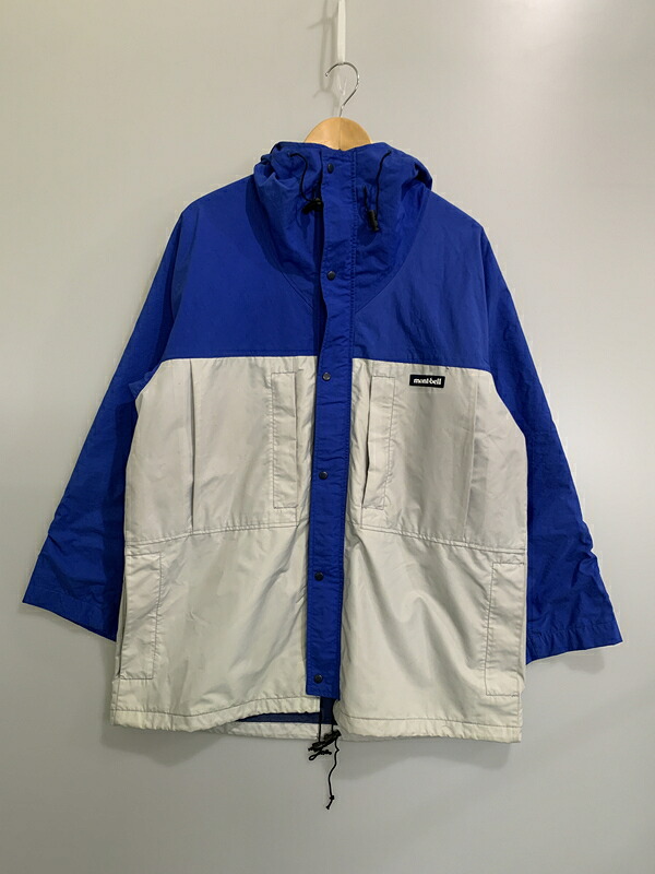 【現況乗り合い船品】【メンズ】  MONT-BELL モン呼びりん 80-90S MOUNTAIN JACKET 山岳上衣 144-260516-zi-18-時間 大きさ：XL 色つや：青み/薄墨色 生生世世Net店