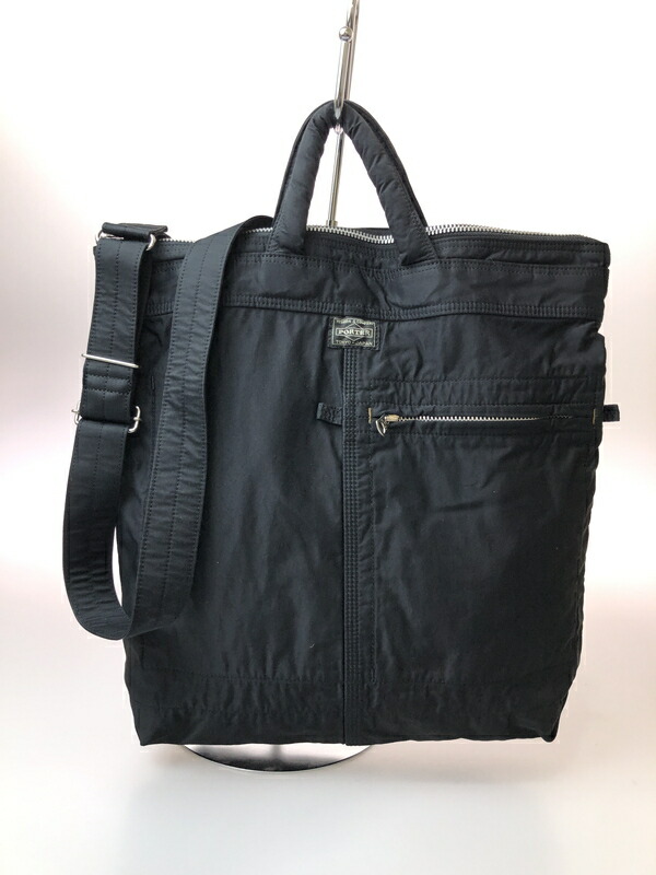 【中古品】【メンズ/レディース】  PORTER ボーイ MILE 2WAY HELMET BAG 航空マイル ツーウェイ 安全帽御徒面子 嚢 トートバッグ 188-260519-em-20-時間 色つや：黒いこと 生生世世Net店