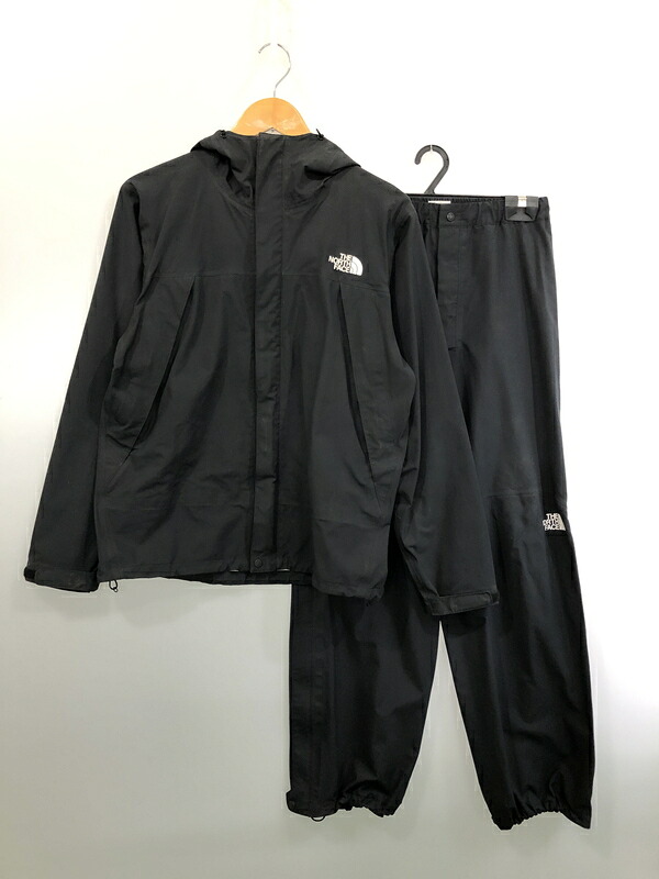 【現況乗り合い船品】【メンズ】  THE NORTH FACE ザノースフェイス RAINTEX AERO SET UP NP11520 レインテックス エアロ セットアップ 上衣 ボトムス 144-260519-yn-36-時間 大きさ：M 色合い：黒いこと 未来永劫Net店
