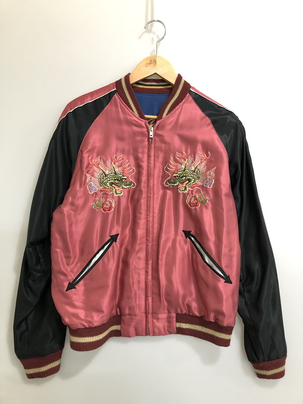 【中古品】【メンズ】 TAILOR TOYO テーラー東洋 REVERSIBLE ACETATE SUKAJAN スカジャン アウター 145-260520-AS-3-min サイズ:S カラー:ピンク/ブラック ブルー/ホワイト 万代Net店|万代Net店