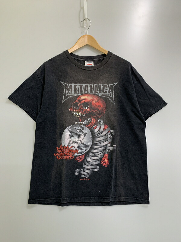 【中古品】【メンズ】 METALLICA 2004 TOUR TEE ""PUSHEAD"" メタリカ 2004 ツアーティーシャツ パスヘッド ヴィンテージ ティーシャツ トップス 146-260522-SH-01-min サイズ：L カラー：ブラック 万代Net店｜万代Net店