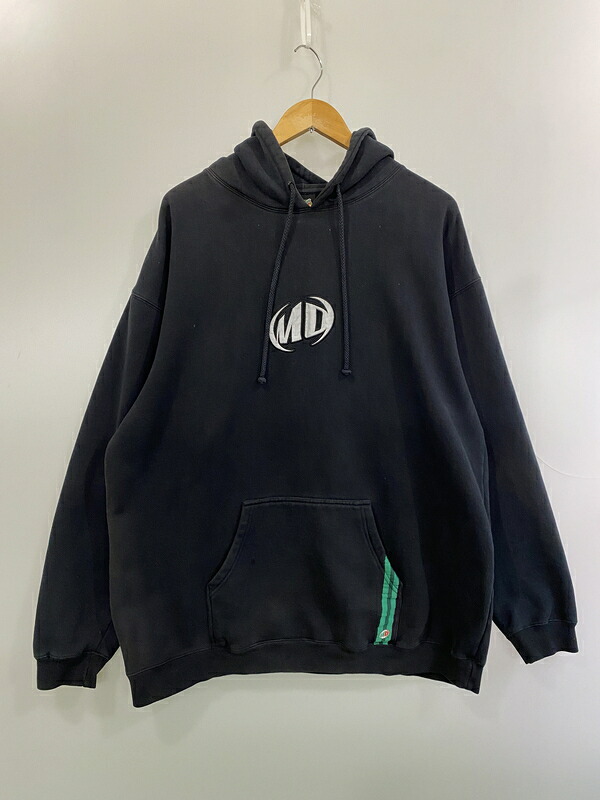 【中古品】【メンズ】  MOUNTAIN DEW マウンテンデュー 00S REFLECTOR LOGO HOODIE 00年月日 リフレクター ロゴタイプ フーディー メンズ トップス パーカー ヴィンテージ 146-260524-em-23-時間 大きさ：2XL 色合い：黒いこと 未来永劫Net店