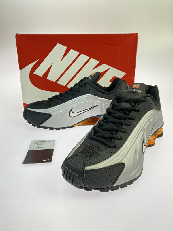 【中古品】【メンズ】  NIKE ナイキ SHOX R4 HQ1988-003 ショックス スニーカー メンズ シューズ 靴 160-260524-em-03-時間 大きさ：29.0糎 色つや：BLACK/BRIGHT MANDARIN 生生世世Net店
