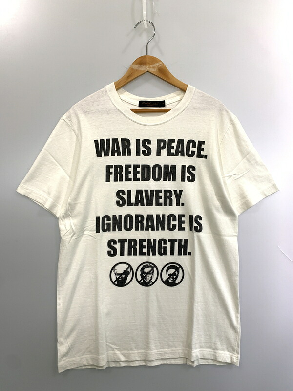 【中古品】【メンズ】  UNDERCOVER  アンダー押しかぶせる SCAB期 1984 WAR IS PEACE 反戦 TEE トップス プルオーバー 140-260526-jt-23-時間 大きさ：M 色合い：白いこと 未来永劫Net店