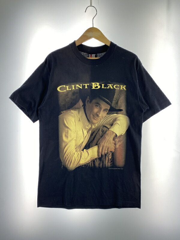 【中古品】【メンズ】  GIANT 巨大な生物 90\u0027s CLINT BLACK S/S TEE 90年月日 遊撃手捩りプルオーバー 半袖プルオーバー トップス 146-260527-yn-33-時間 大きさ：L 色つや：黒いこと 生生世世Net店
