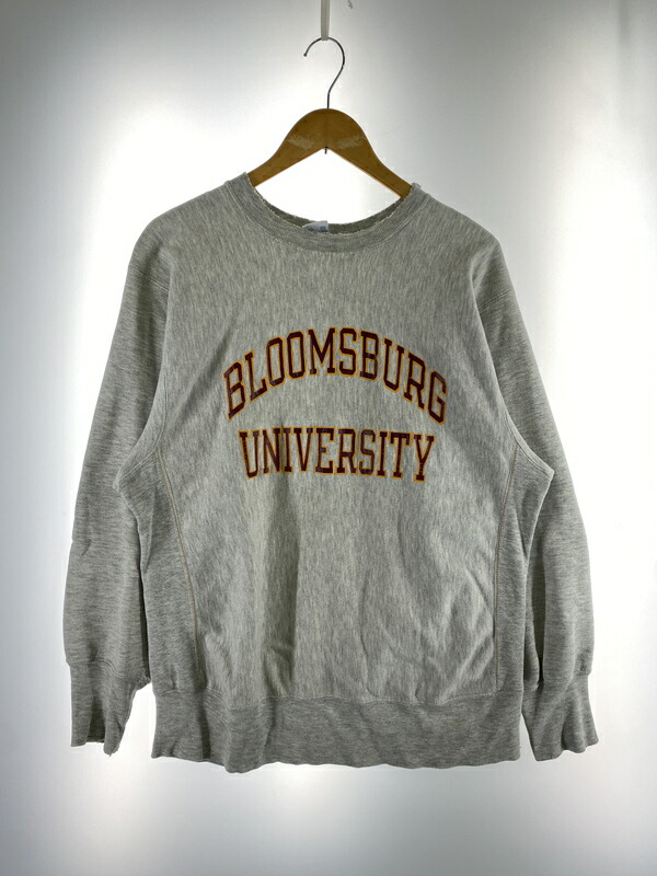 【現況乗り合い船品】【メンズ】  CHAMPION はやりっ児 90\u0027s BLOOMSBURS UNIVERSITY REVERE WEAVE SWEATSHIRT リバースウィーブ トレーナー 調教師 トップス 146-260529-yn-03-時間 大きさ：L 色合い：点火装置薄墨色 未来永劫Net店