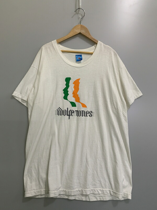 【中古品】【メンズ】 THE WOLFE TONES ザ ウルフ トーンズ 90S I'M A TONE HEAD TEE 1990年代 メンズ 半袖Tシャツ トップス 146-260530-KS-32-min サイズ:XL カラー:ホワイト 万代Net店|万代Net店