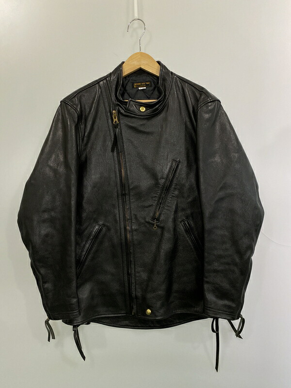 【中古品】【メンズ】  WESTRIDE ウエストライド OAK CANYON LEATHER JACKET オークキャニオンレザージャケット アウター 145-260602-yn-08-時間 大きさ：42 色つや：黒いこと 生生世世Net店