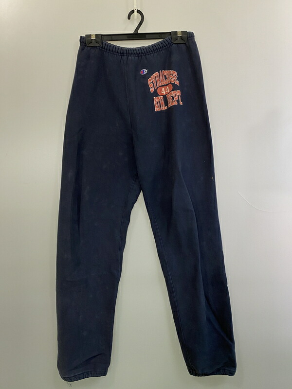 【現況乗り合い船品】【メンズ】  CHAMPION はやりっ児 90\u0027s SYRACUSE 44 ATH.DEPT REVERSE WEAVE SWEATPANTS リバースウィーブ スウェットパンツ ボトムス 157-260602-yn-27-時間 大きさ：M 色つや：米国海軍 生生世世Net店