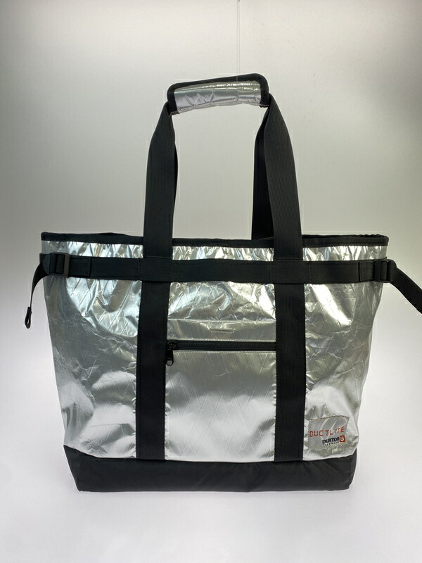 【中古品】【メンズ/レディース】  BURTON バートン ×FRAGMENT 欠けら DUCTLINE HANDY TOTE BAG トートバッグ 鞄 188-260607-AS-13-時間 色合い：しろがね色 未来永劫Net店