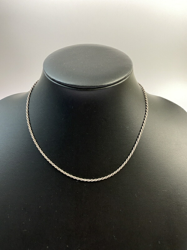 【中古品】【メンズ】  SAAD 三塁ベース SV925 捩じりチェーン店 首飾り 付属物 191-260607-AS-21-時間 色つや：しろがね色 生生世世Net店
