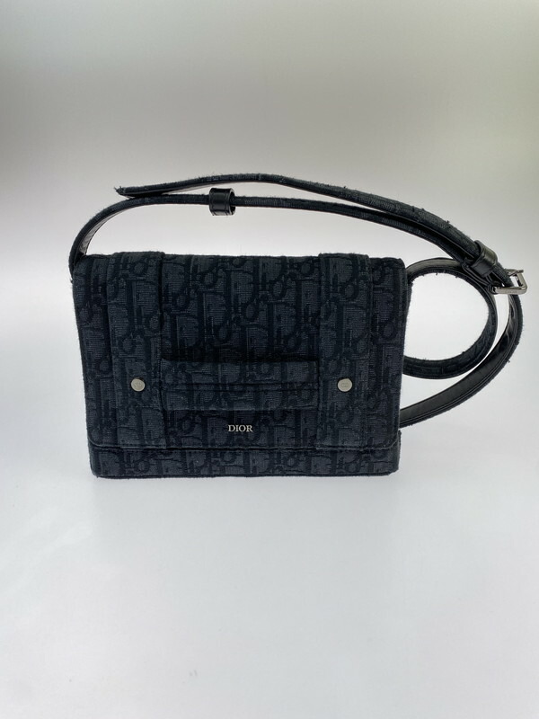 【中古品】【レディース】  DIOR クリスチャンディオール Oblique Canvas Shoulder Bag クリスチャンディオール 1WRCA360YJY オブ西洋葱 ショルダーバッグ 鞄 鞄 180-260608-jt-01-時間 色合い：黒いこと 未来永劫Net店