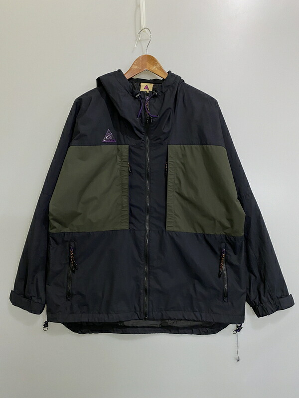 【中古品】【メンズ】  NIKE ACG ナイキ エーシージー ANORAK JACKET AQ2294-010 パーカ上衣 アウター 144-260609-yn-15-時間 大きさ：L 色つや：黒いこと 生生世世Net店