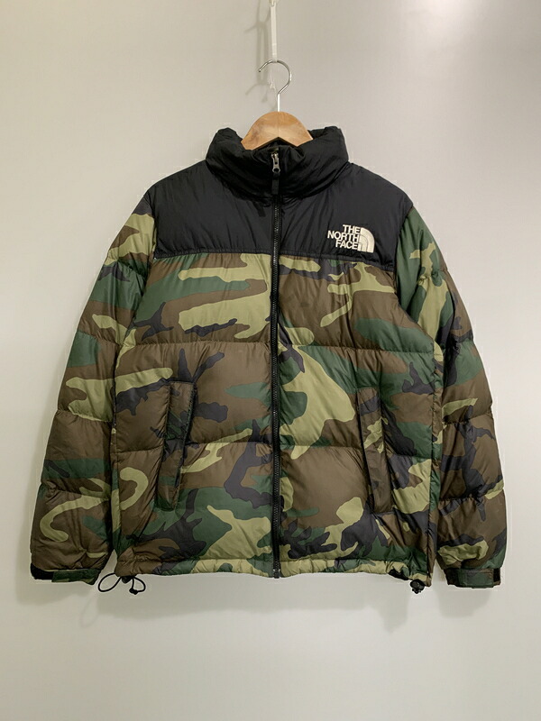 【中古品】【メンズ】 THE NORTH FACE ザ ノース フェイス NOVELTY NUPTSE JACKET ノベルティー ヌプシ ジャケット ND91632 メンズ アウター ダウンジャケット 144-260621-hu-06-min サイズ:M カラー:グリーン系(カモ) 万代Net店|万代Net店