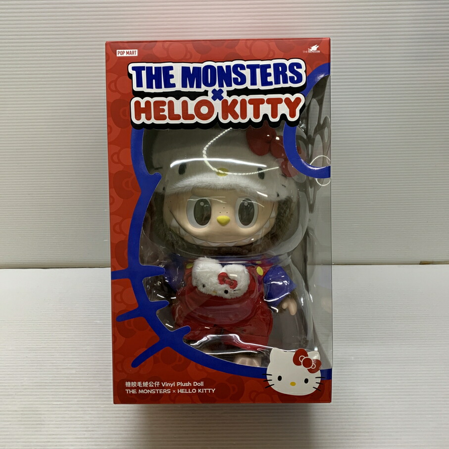 【中古品】 POP MART THE MONSTERS (Labubu) x HELLO KITTY - Vinyl Plush Doll ラブブ ハローキティ ぬいぐるみ 039-260703-em-15-min 万代Net店|万代Net店