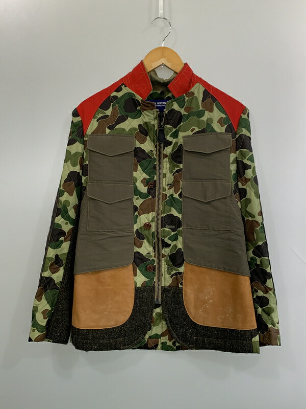 【中古品】【メンズ】 JUNYA WATANABE COMME DES GARCONS ジュンヤワタナベ コムデギャルソン WD&minus;J０２５ DUCK HUNT ダックハンターカモ ツイード ドッキング ジャケット ブルゾン 140-260714-ta-01-min カラー：マルチカラー 万代Net店｜万代Net店