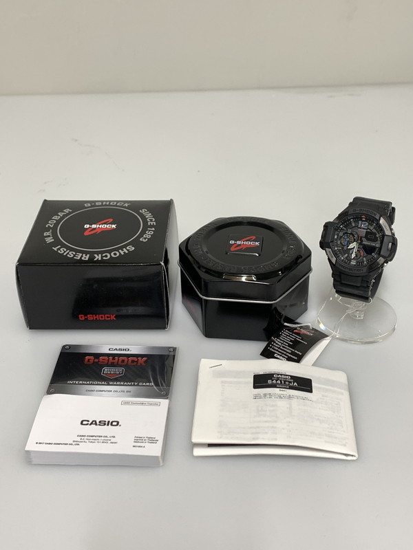 【中古美品】【メンズ/レディース】 CASIO カシオ G-SHOCK GRAVITY MASTER GA-1100-1A1DR ジーショック グラビティマスター アナデジ クォーツ腕時計 196-260715-yn-37-min カラー:ブラック 万代Net店|万代Net店