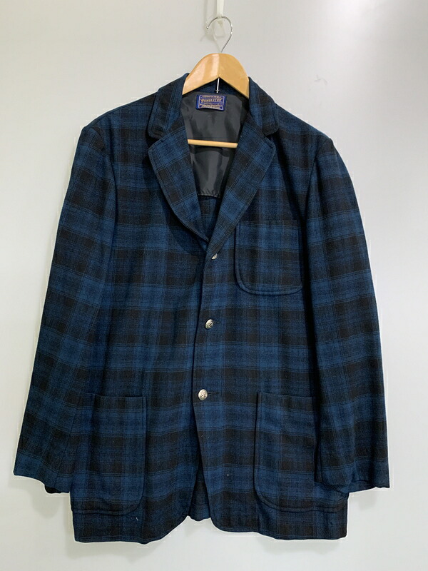 【中古品】【メンズ】 PENDLETON ペンドルトン 40'S WOOL JACKET ウールジャケット アウター ヴィンテージ 146-260718-AS-2-min サイズ：下記参照 カラー：ブルー/ブラック 万代Net店｜万代Net店