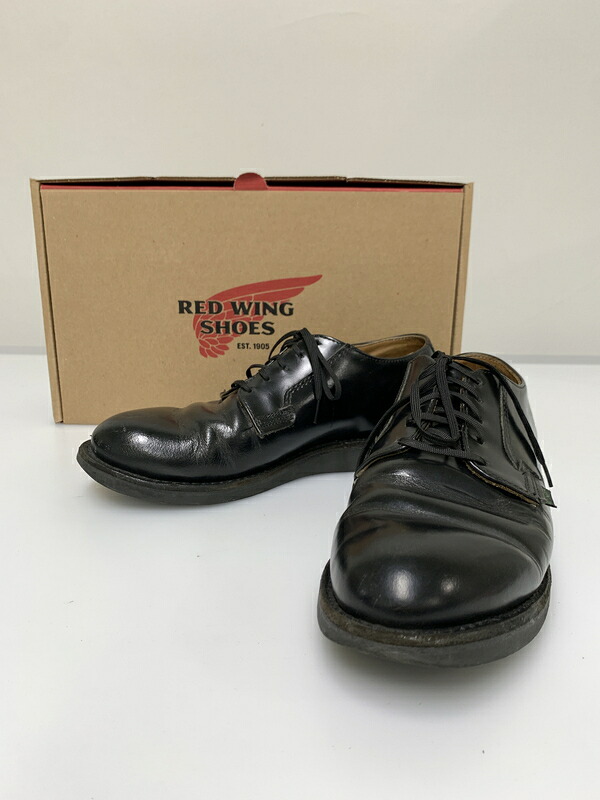 【中古品】【メンズ】 RED WING レッドウィング POSTMAN OXFORD 101 ポストマン オックスフォード ワークブーツ メンズ 靴 164-260723-em-13-min サイズ：25.0cm カラー：ブラック 万代Net店｜万代Net店