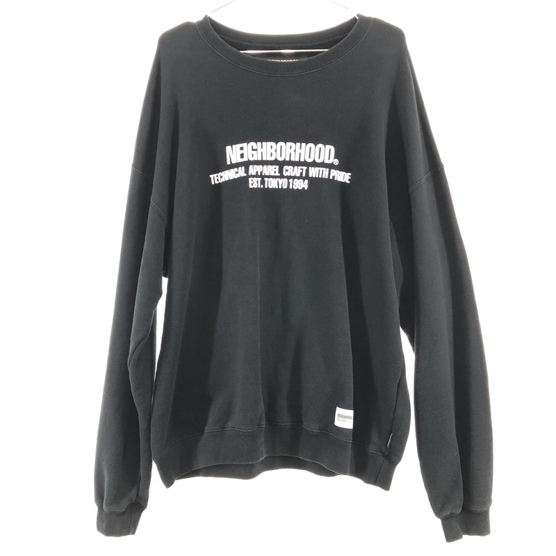 百貨店SALE 30%OFF~【中古品】【メンズ】  NEIGHBORHOOD 232UWNH-CSM02 SWEAT SHIRT ネイバーフッド 流汗 142-260324-ts-02-otoh 大きさ：XL 色つや：黒いこと 生生世世Net店