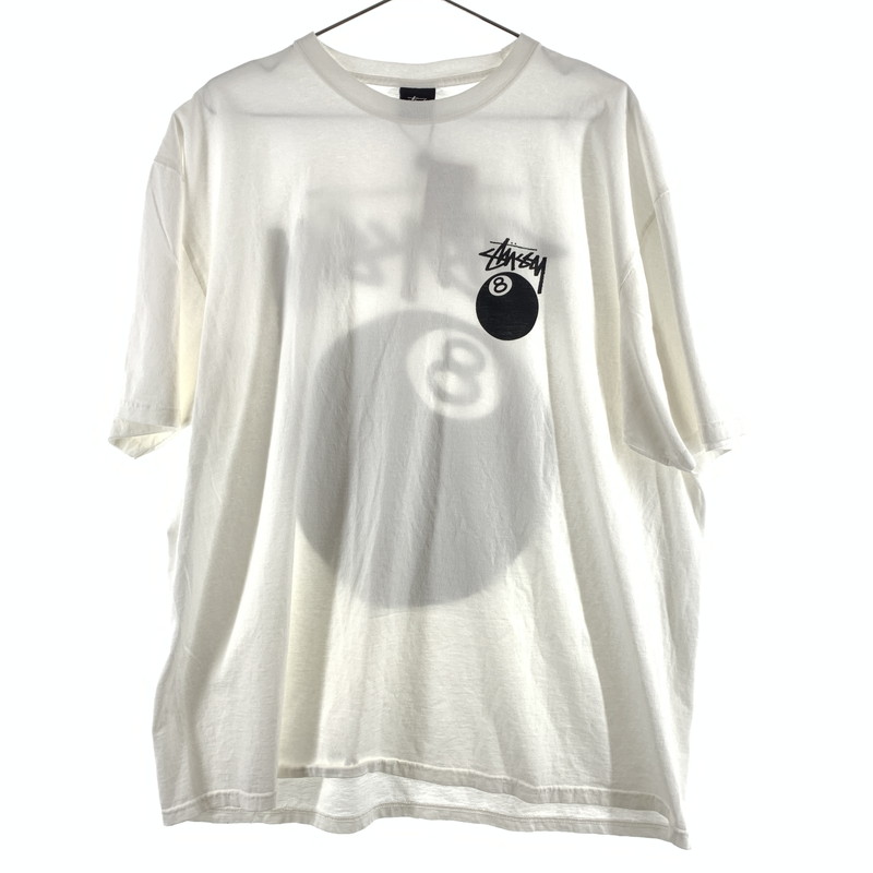 【中古美品】【メンズ】  St・・ssy ステューシー 8Ball Tee プルオーバー 147-260430-ts-04-otoh 大きさ：XL 色つや：白いこと 生生世世Net店