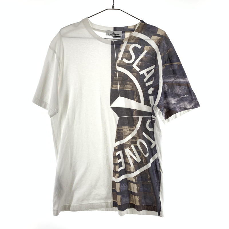 百貨店SALE 10%OFF~【中古品】【メンズ】  STONE ISLAND ストーンアイランド ティーシャツ 147-260430-ts-03-otoh 大きさ：XL 色つや：白いこと 生生世世Net店